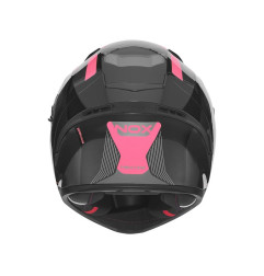 NOX KASK INTEGRALNY (FULL FACE) Z BLENDĄ N402 MENTOR KOLOR CZARNY/RÓŻOWY ROZMIAR M