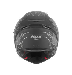 NOX KASK INTEGRALNY (FULL FACE) Z BLENDĄ N402 SPRING KOLOR CZARNY MAT/SREBRNY ROZMIAR S