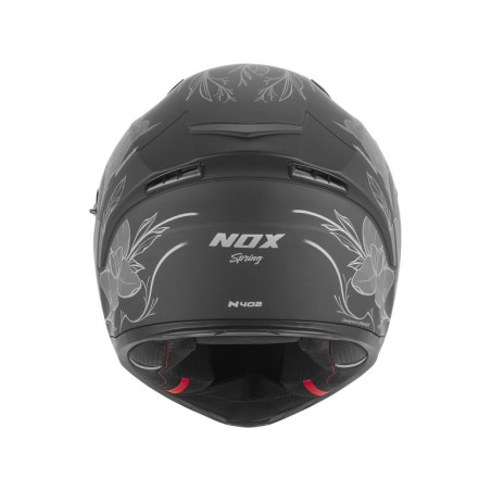 NOX KASK INTEGRALNY (FULL FACE) Z BLENDĄ N402 SPRING KOLOR CZARNY MAT/SREBRNY ROZMIAR S