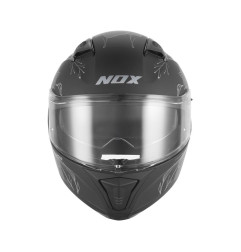 NOX KASK INTEGRALNY (FULL FACE) Z BLENDĄ N402 SPRING KOLOR CZARNY MAT/SREBRNY ROZMIAR M