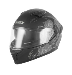 NOX KASK INTEGRALNY (FULL FACE) Z BLENDĄ N402 SPRING KOLOR CZARNY MAT/SREBRNY ROZMIAR L