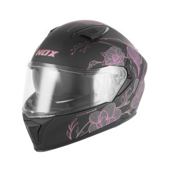 NOX KASK INTEGRALNY (FULL FACE) Z BLENDĄ N402 SPRING KOLOR CZARNY MAT/RÓŻOWY ROZMIAR M