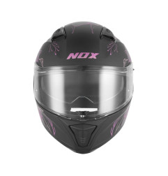NOX KASK INTEGRALNY (FULL FACE) Z BLENDĄ N402 SPRING KOLOR CZARNY MAT/RÓŻOWY ROZMIAR M