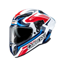 CABERG KASK INTEGRALNY Z BLENDĄ MODEL DRIFT EVO II JARAMA KOLOR BIAŁY/CZERWONY/NIEBIESKI ROZMIAR XS (PINLOCK W ZESTAWIE)