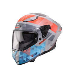 CABERG KASK INTEGRALNY Z BLENDĄ MODEL DRIFT EVO II PRISM KOLOR SZARY/CZERWONY FLUO/NIEBIESKI MAT ROZMIAR S