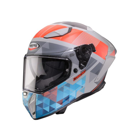 CABERG KASK INTEGRALNY Z BLENDĄ MODEL DRIFT EVO II PRISM KOLOR SZARY/CZERWONY FLUO/NIEBIESKI MAT ROZMIAR S