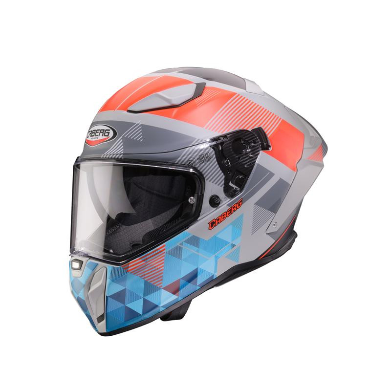 CABERG KASK INTEGRALNY Z BLENDĄ MODEL DRIFT EVO II PRISM KOLOR SZARY/CZERWONY FLUO/NIEBIESKI MAT ROZMIAR M