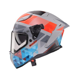 CABERG KASK INTEGRALNY Z BLENDĄ MODEL DRIFT EVO II PRISM KOLOR SZARY/CZERWONY FLUO/NIEBIESKI MAT ROZMIAR M