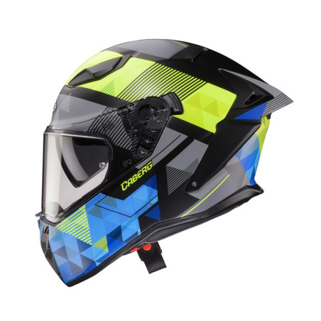 CABERG KASK INTEGRALNY Z BLENDĄ MODEL DRIFT EVO II PRISM KOLOR CZARNY/ŻÓŁTY FLUO/NIEBIESKI MAT ROZMIAR XL