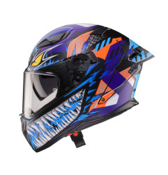CABERG KASK INTEGRALNY Z BLENDĄ MODEL DRIFT EVO II NOBO CZARNY MAT/CZERWONY FLUO/NIEBIESKI KOLOR ROZMIAR XS