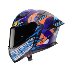 CABERG KASK INTEGRALNY Z BLENDĄ MODEL DRIFT EVO II NOBO CZARNY MAT/CZERWONY FLUO/NIEBIESKI KOLOR ROZMIAR XS