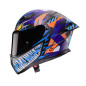 CABERG KASK INTEGRALNY Z BLENDĄ MODEL DRIFT EVO II NOBO CZARNY MAT/CZERWONY FLUO/NIEBIESKI KOLOR ROZMIAR XS