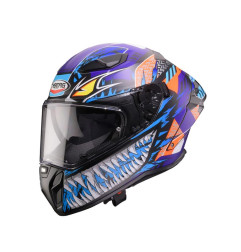 CABERG KASK INTEGRALNY Z BLENDĄ MODEL DRIFT EVO II NOBO CZARNY MAT/CZERWONY FLUO/NIEBIESKI KOLOR ROZMIAR XXL