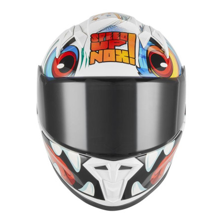 NOX KASK INTEGRALNY (FULL FACE) N731 SCRAPPY KID / JUNIOR (DZIECIĘCY) KOLOR BIAŁY/CZARNY/NIEBIESKI ROZMIAR L