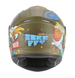 NOX KASK INTEGRALNY (FULL FACE) N731 SCRAPPY KID / JUNIOR (DZIECIĘCY) KOLOR ZIELONY (KHAKI)/CZARNY/NIEBIESKI MAT ROZMIAR S