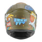 NOX KASK INTEGRALNY (FULL FACE) N731 SCRAPPY KID / JUNIOR (DZIECIĘCY) KOLOR ZIELONY (KHAKI)/CZARNY/NIEBIESKI MAT ROZMIAR XL