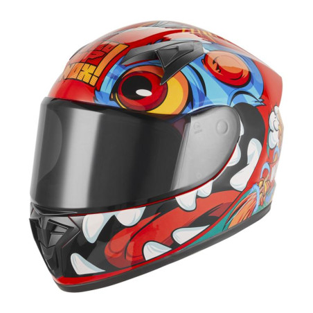 NOX KASK INTEGRALNY (FULL FACE) N731 SCRAPPY KID / JUNIOR (DZIECIĘCY) KOLOR CZERWONY/NIEBIESKI/BIAŁY ROZMIAR S