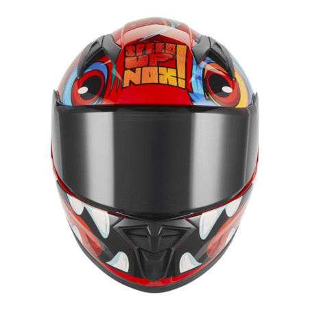 NOX KASK INTEGRALNY (FULL FACE) N731 SCRAPPY KID / JUNIOR (DZIECIĘCY) KOLOR CZERWONY/NIEBIESKI/BIAŁY ROZMIAR M