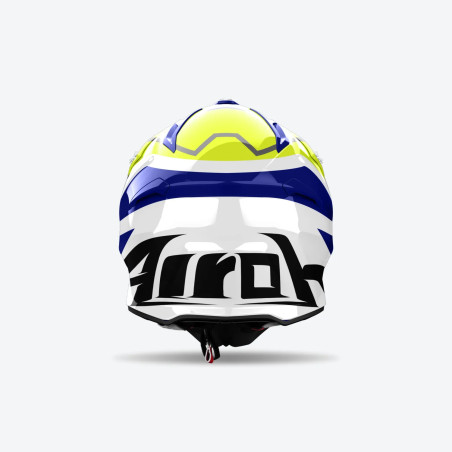 AIROH PROMOCJA KASK CROSS / ENDURO / ATV / QUAD AVIATOR ACE 2 GROUND YELLOW GLOSS KOLOR NIEBIESKI/ŻÓŁTY FLUO/BIAŁY ROZMIAR XL