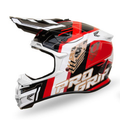 PROGRIP KASK CROSS PG3080 SPIRITS KOLOR CZERWONY BIAŁY CZARNY ROZM. S (3080-149) ( HOMOLOGACJA ECE 22R06, ZAPIĘCIE DD )