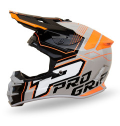 PROGRIP KASK CROSS PG3080 ADVENTURE KOLOR SZARY CZARNY POMARAŃCZOWY ROZM. S (3080-211) ( HOMOLOGACJA ECE 22R06, ZAPIĘCIE DD )