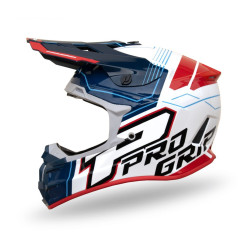 PROGRIP KASK CROSS PG3080 ADVENTURE KOLOR NIEBIESKI BIAŁY CZERWONY ROZM. L (3080-227) ( HOMOLOGACJA ECE 22R06, ZAPIĘCIE DD )
