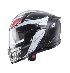 CABERG PROMOCJA KASK INTEGRALNY AVALON X PUNK KOLOR SZARY MAT/BIAŁY/CZERWONY ROZMIAR S