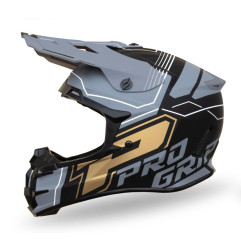 PROGRIP KASK CROSS PG3080 ADVENTURE KOLOR CZARNY SZARY ZŁOTY MAT ROZM. M (3080-402) ( HOMOLOGACJA ECE 22R06, ZAPIĘCIE DD )