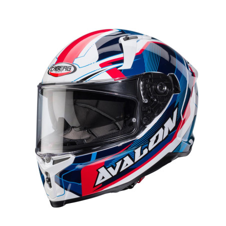 CABERG PROMOCJA KASK INTEGRALNY AVALON X OPTIC KOLOR BIAŁY/NIEBIESKI/CZERWONY ROZMIAR S