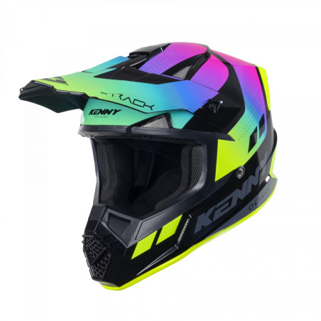 KENNY RACING KASK CROSS/ENDURO MODEL TRACK GRAPHIC NEON KOLOR CZARNY/ZIELONY/RÓŻOWY ROZMIAR XXL ( 63 - 64 CM )