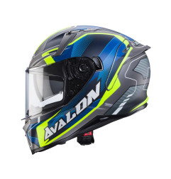 CABERG PROMOCJA KASK INTEGRALNY AVALON X OPTIC KOLOR SZARY MAT/NIEBIESKI/ŻÓŁTY FLUO ROZMIAR L