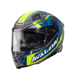 CABERG PROMOCJA KASK INTEGRALNY AVALON X OPTIC KOLOR SZARY MAT/NIEBIESKI/ŻÓŁTY FLUO ROZMIAR XL