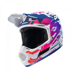 KENNY RACING KASK CROSS/ENDURO MODEL PERFORMANCE ERT GRAPHIC FLUID KOLOR BIAŁY/NIEBIESKI/RÓŻOWY ROZMIAR XXL ( 63 - 64 CM )