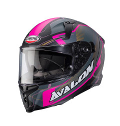 CABERG PROMOCJA KASK INTEGRALNY AVALON X OPTIC KOLOR CZARNY MAT/SZARY/FUKSJA (INTENSYWNY ODCIEŃ RÓŻOWEGO) ROZMIAR S