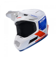 KENNY RACING KASK CROSS/ENDURO MODEL PERFORMANCE ERT GRAPHIC FLAG KOLOR BIAŁY/CZERWONY/NIEBIESKI ROZMIAR L ( 59 - 60 CM )
