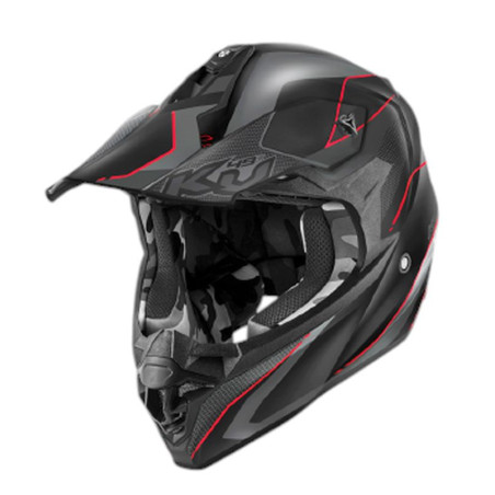 KAPPA KASK KV49 EVO CHASER CROSS KOLOR CZARNY SZARY CZERWONY MATT ROZMIAR 61 / XL ( HOMOLOGACJA ECE 22R06 )