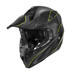 KAPPA KASK KV49 EVO CHASER CROSS KOLOR CZARNY SZARY ŻÓŁTY FLUO MATT ROZMIAR 63 / XXL ( HOMOLOGACJA ECE 22R06 )
