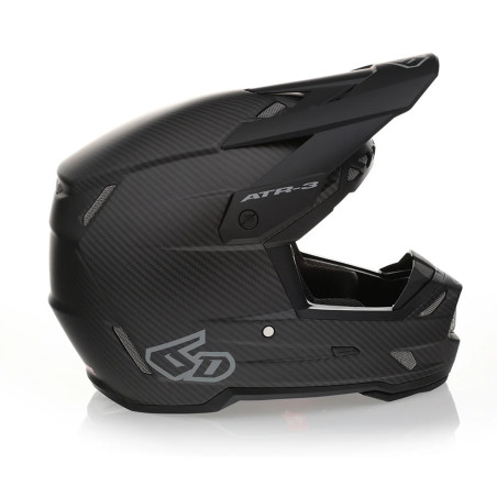 6D HELMETS KASK CROSS/ENDURO MODEL ATR-3 SOLID MATTE BLACK KOLOR CZARNY/SZARY ROZMIAR L ( 58 - 59 CM )
