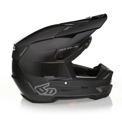 6D HELMETS KASK CROSS/ENDURO MODEL ATR-3 SOLID GLOSS BLACK FIM (FRHPhe-02) KOLOR CZARNY/SZARY ROZMIAR M ( 57 - 58 CM )