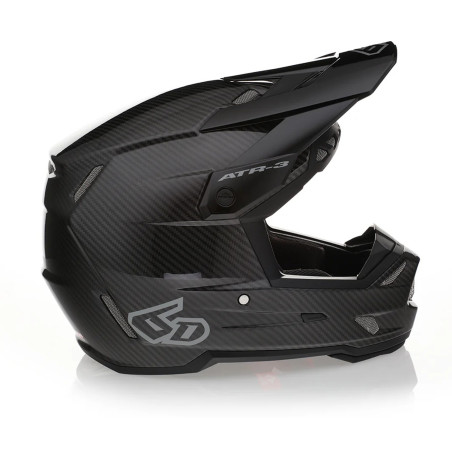 6D HELMETS KASK CROSS/ENDURO MODEL ATR-3 SOLID GLOSS BLACK FIM (FRHPhe-02) KOLOR CZARNY/SZARY ROZMIAR M ( 57 - 58 CM )