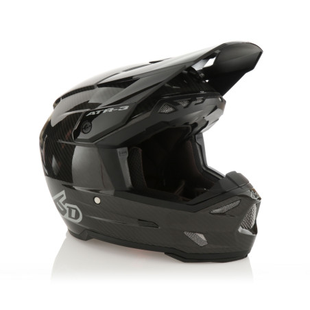 6D HELMETS KASK CROSS/ENDURO MODEL ATR-3 SOLID GLOSS BLACK FIM (FRHPhe-02) KOLOR CZARNY/SZARY ROZMIAR M ( 57 - 58 CM )