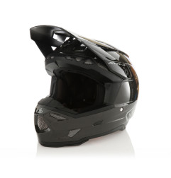 6D HELMETS KASK CROSS/ENDURO MODEL ATR-3 SOLID GLOSS BLACK FIM (FRHPhe-02) KOLOR CZARNY/SZARY ROZMIAR M ( 57 - 58 CM )