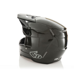 6D HELMETS KASK CROSS/ENDURO MODEL ATR-3 SOLID GLOSS BLACK FIM (FRHPhe-02) KOLOR CZARNY/SZARY ROZMIAR M ( 57 - 58 CM )