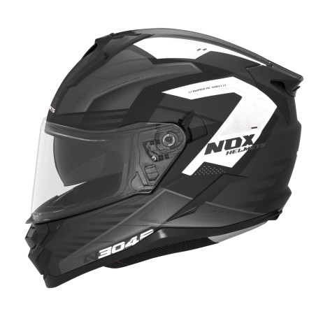 NOX PROMOCJA KASK INTEGRALNY (FULL FACE) Z BLENDĄ N304S CARVER KOLOR CZARNY/BIAŁY MAT ROZMIAR XXL