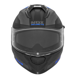 NOX PROMOCJA KASK INTEGRALNY (FULL FACE) Z BLENDĄ N304S CARVER KOLOR CZARNY/NIEBIESKI MAT ROZMIAR XL