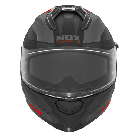 NOX PROMOCJA KASK INTEGRALNY (FULL FACE) Z BLENDĄ N304S CARVER KOLOR CZARNY/CZERWONY MAT ROZMIAR S