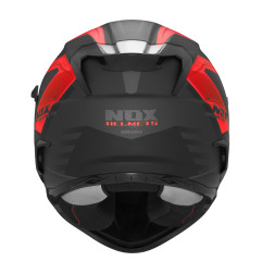 NOX PROMOCJA KASK INTEGRALNY (FULL FACE) Z BLENDĄ N304S CARVER KOLOR CZARNY/CZERWONY MAT ROZMIAR S