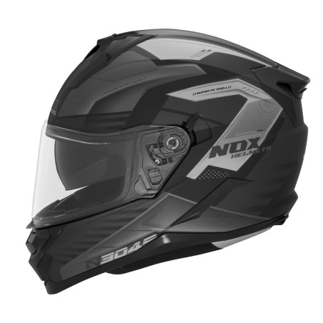 NOX PROMOCJA KASK INTEGRALNY (FULL FACE) Z BLENDĄ N304S CARVER KOLOR CZARNY/TYTANOWY MAT ROZMIAR L