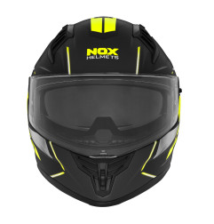 NOX WYPRZEDAZ KASK INTEGRALNY (FULL FACE) Z BLENDĄ N401 XENO KOLOR CZARNY/ŻÓŁTY FLUO MAT ROZMIAR XL