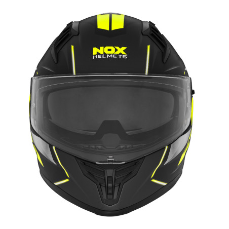 NOX WYPRZEDAZ KASK INTEGRALNY (FULL FACE) Z BLENDĄ N401 XENO KOLOR CZARNY/ŻÓŁTY FLUO MAT ROZMIAR XL